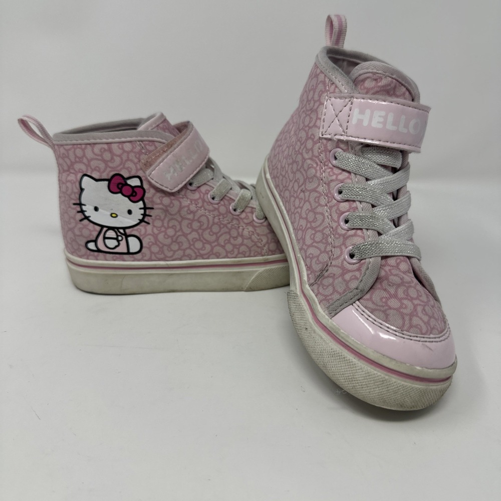 Hello Kitty Slip On Pink Bow High Top‎ Sneaker Shoes Kids Sz 11
